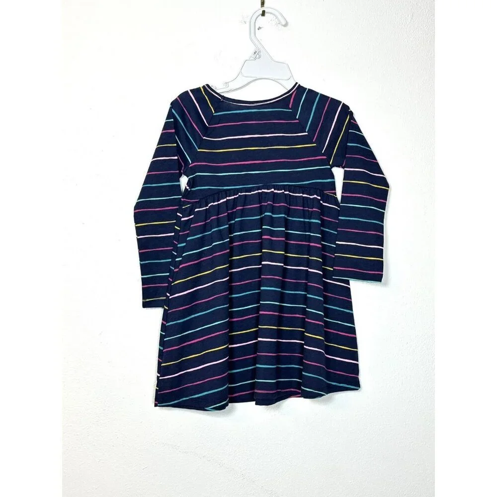 NWT Jumping Beans Disney Minnie Mouse Dress Girls Navy 2T Stripe LS‎ Raglan Blue